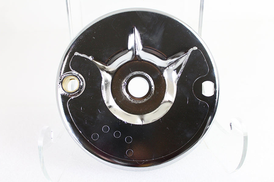 Rear Brake Backing Plate Chrome 1936 / 1940 EL 1941 / 1957 FL 1937 / 1948 UL