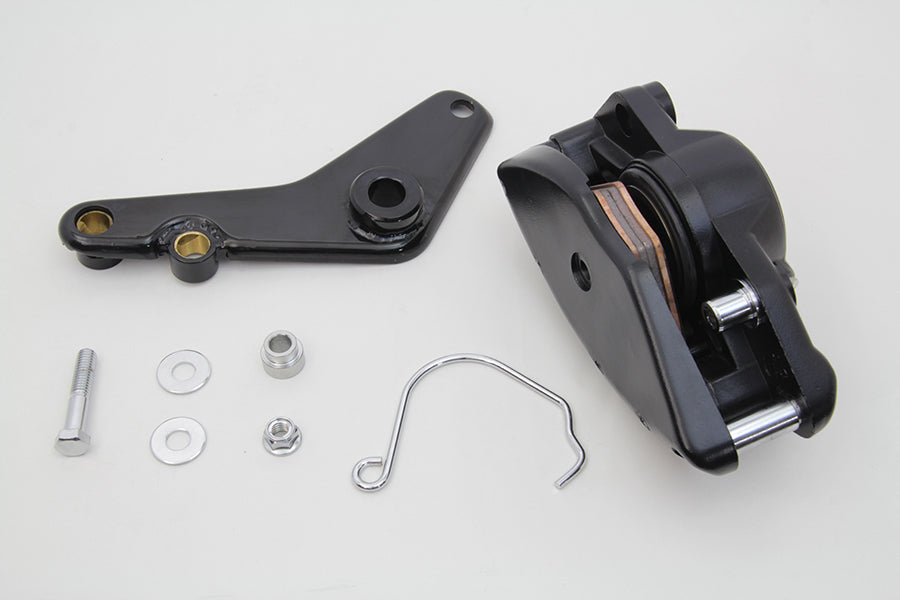 Black 1 Piston Rear Banana Caliper Kit with Bracket 1973 / 1980 FX 1973 / 1980 FL