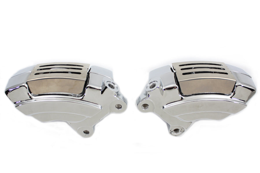 Chrome Front 4 Piston Caliper Set 2008 / UP FLT