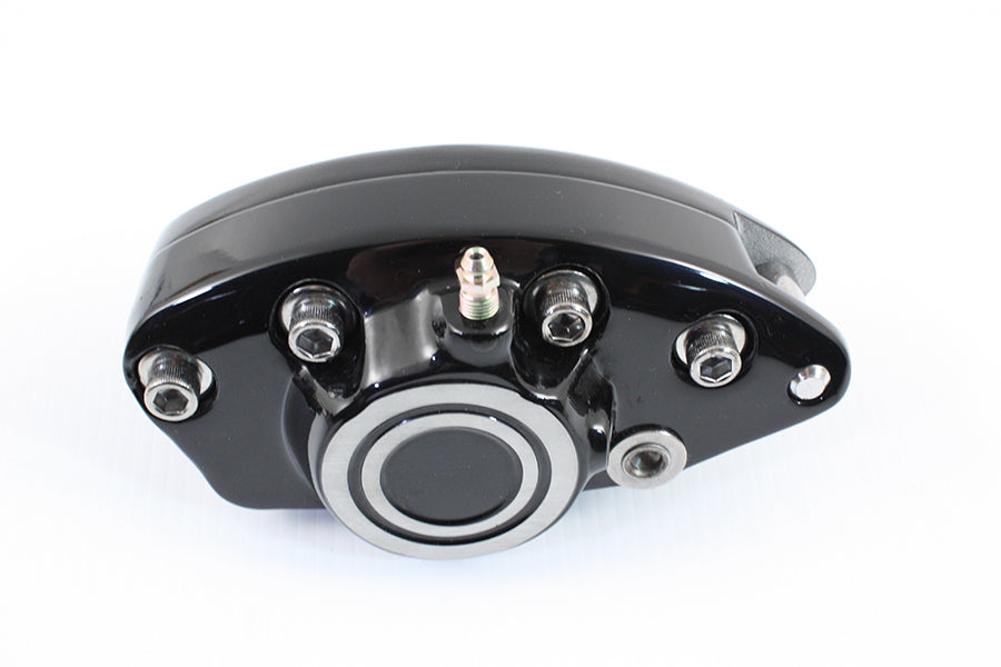 Black Front 1 Piston Banana Caliper with Bullseye 1973 / 1984 FL 1973 / 1973 FX 1973 / 1973 XL 1973 / 1973 XLCH