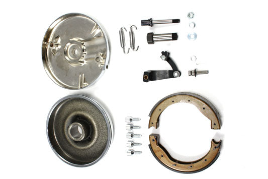 Front Brake Backing Plate Kit Right Side Chrome 1969 / 1971 FL