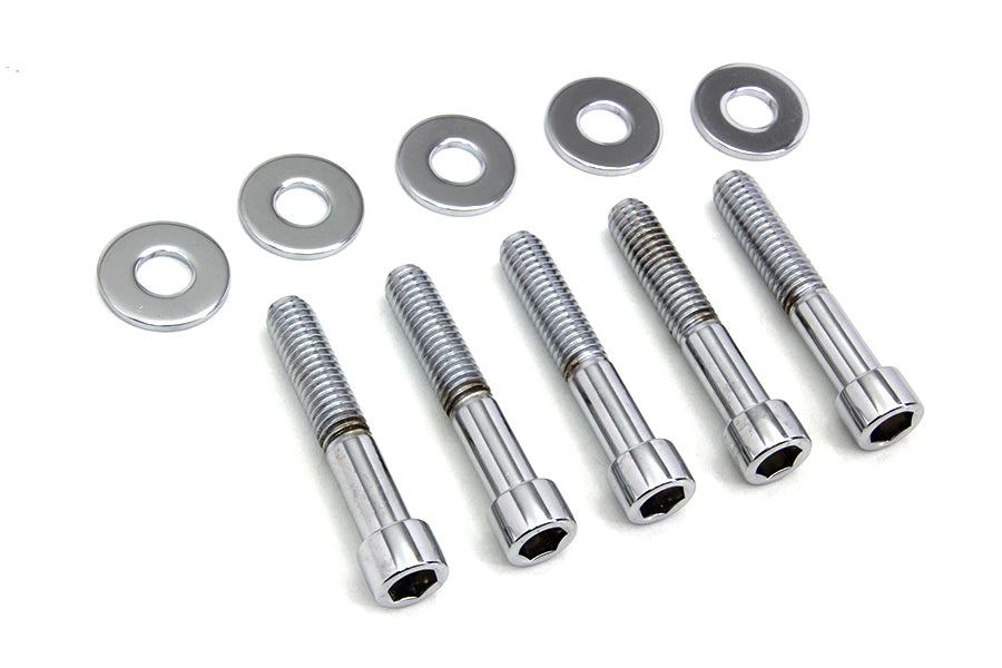 Pulley Bolt and Washer Kit Polished 2006 / 2017 FXD cast or wire wheel
