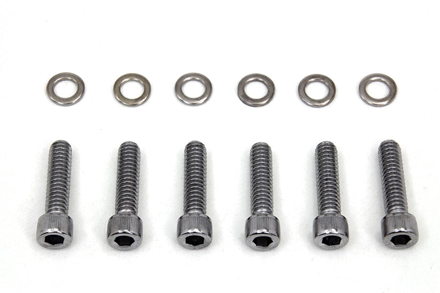 Transmission Shifter Cover Screw Kit Chrome 2006 / 2017 FXD