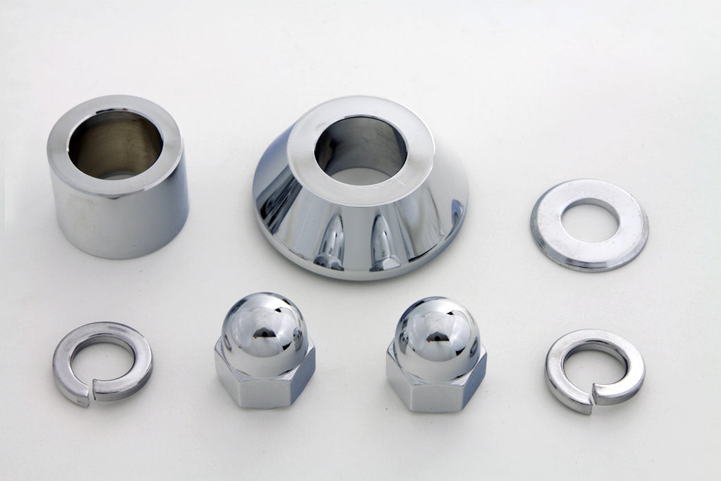 Front Axle Spacer Kit Smooth Style Chrome 2007 / UP FXSTD Front Fitment