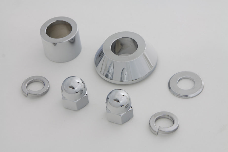 Front Axle Spacer Kit Smooth Style Chrome 2007 / UP FXSTD Front Fitment