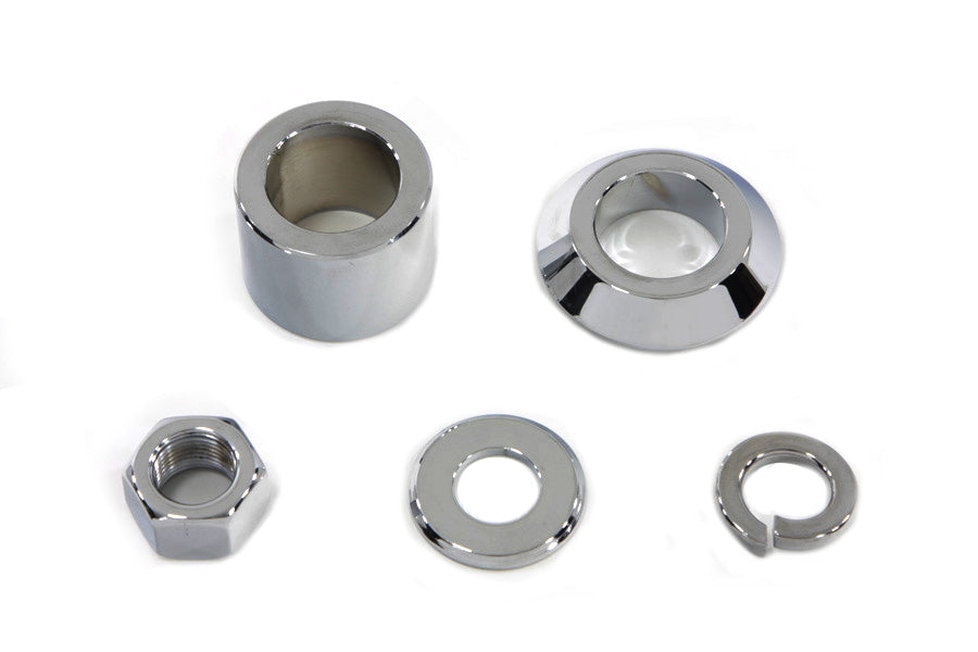 Front Axle Spacer Kit Smooth Style Chrome 2007 / UP FLSTC Front Fitment2007 / UP FLSTN Front Fitment