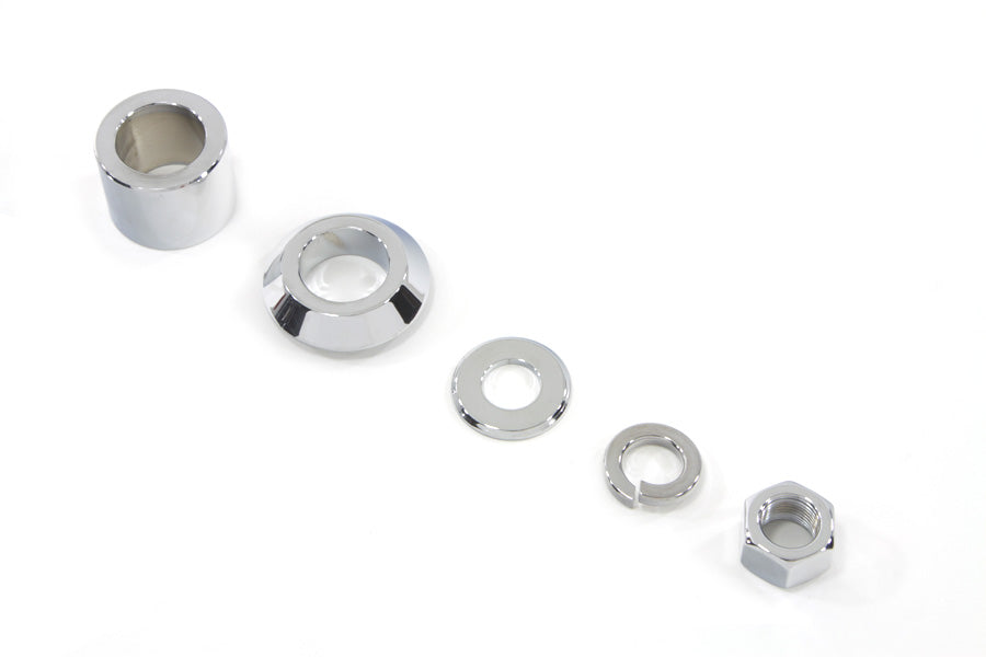 Front Axle Spacer Kit Smooth Style Chrome 2007 / UP FLSTC Front Fitment2007 / UP FLSTN Front Fitment