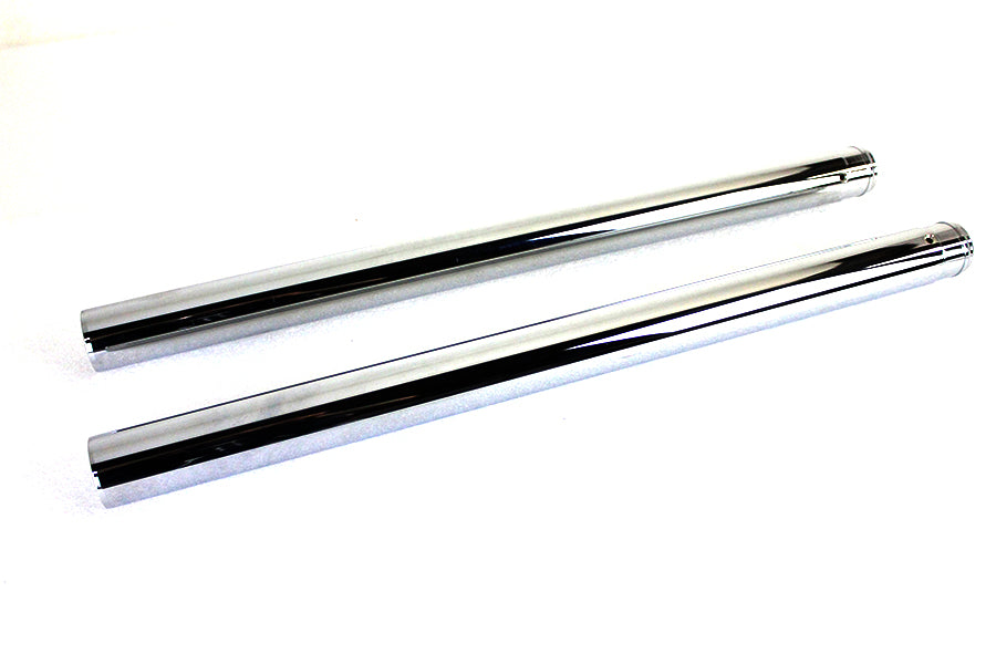 Chrome Fork Tube Set Stock Length 1984 / 1996 FLT 1984 / 1996 FLHT 1984 / 1999 FXST 1984 / 1999 FXSTC 1986 / 1999 FLST 1986 / 1999 FLSTF 1986 / 1999 FLSTN 1993 / 1999 FXDWG 1985 / 1986 FXWG 41mm