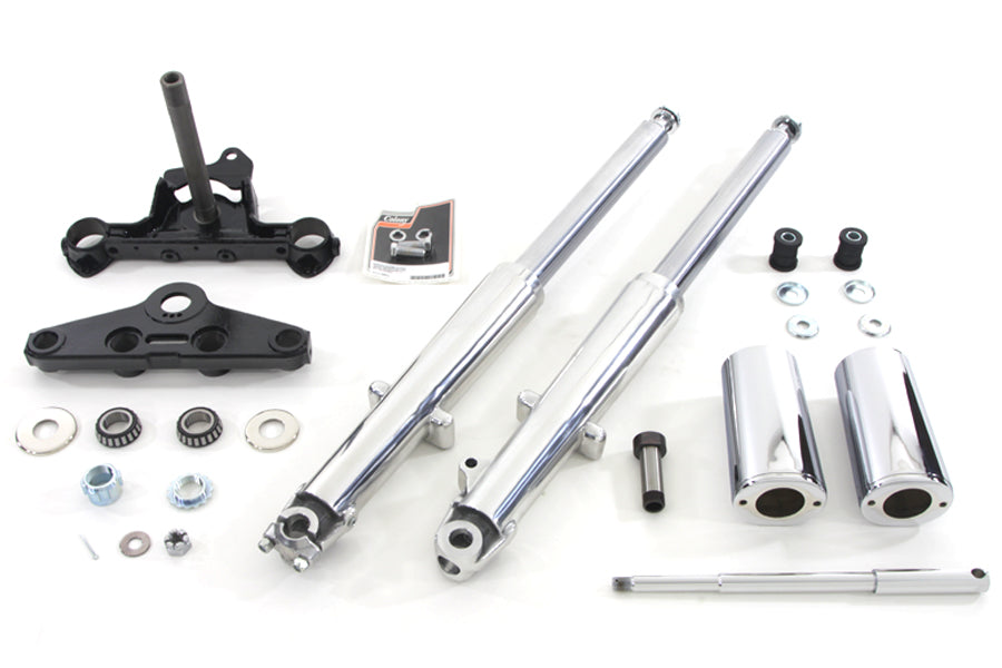 Fork Assembly with Polished Sliders Right Side Drum Brake 1969 / 1971 FL