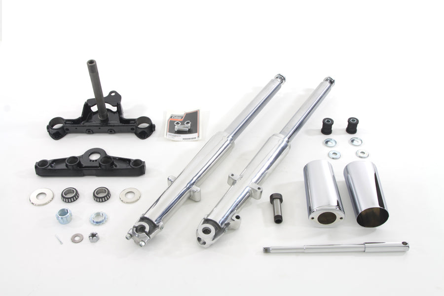 Fork Assembly with Polished Sliders Right Side Drum Brake 1969 / 1971 FL