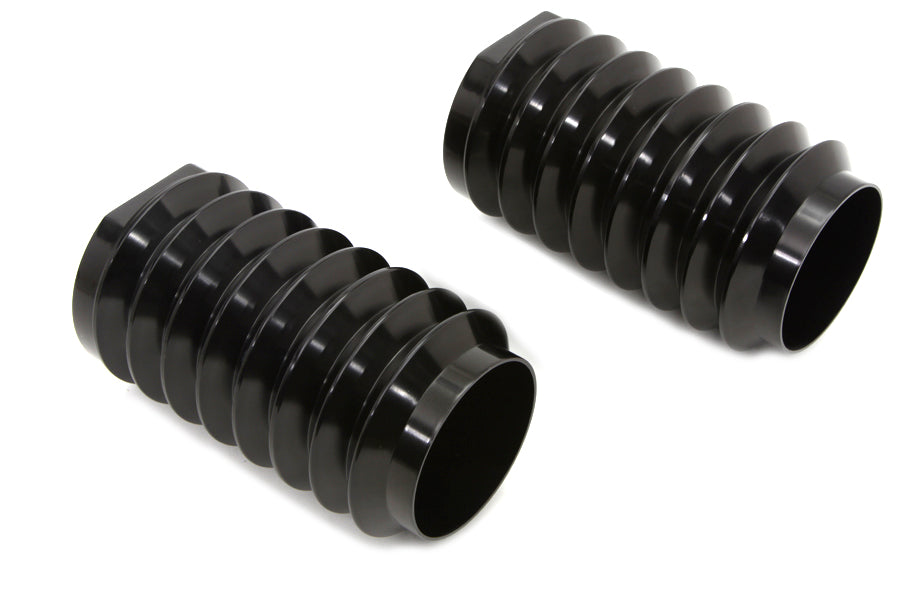 Black Fork Slider Cover Set Bellowed Style 1949 / 1984 FL 1980 / 2013 FLT 1980 / 2013 FLT 1986 / UP FLST