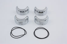 Load image into Gallery viewer, 49mm Fork Boot Cover Set Chrome 2006 / 2017 FXD