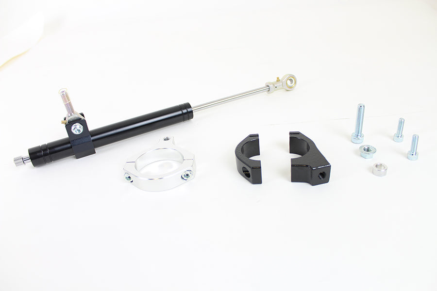 Black Fork Steering Damper Kit 2006 / 2017 FXD with 49mm Forks