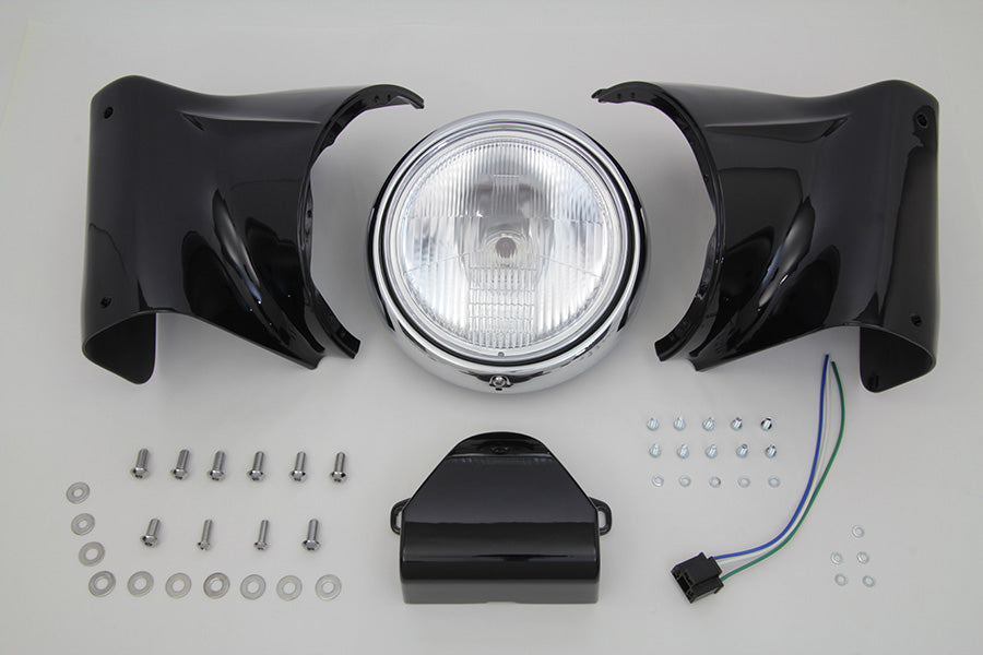 7 Headlamp Cowl Kit Black 1960 / 1984 FL