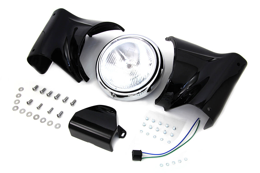 7 Headlamp Cowl Kit Black 1960 / 1984 FL