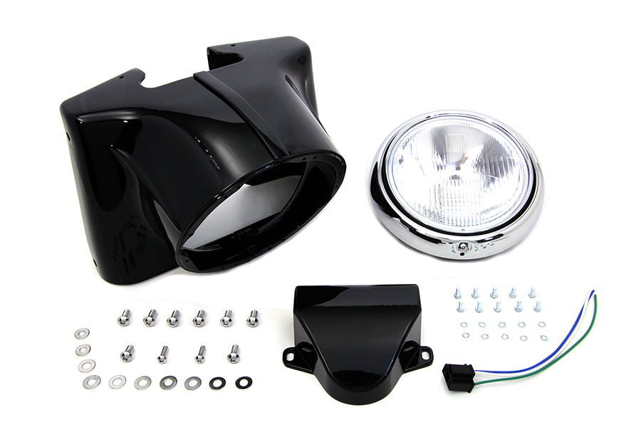 7 Headlamp Cowl Kit Black 1960 / 1984 FL