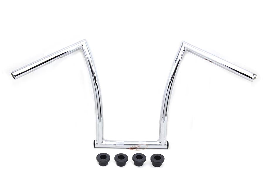 15" Chrome ChiZeled Z-Bar Handlebar with Indents 1980 / UP XL 1984 / 2017 FXST 1980 / UP FLT 1980 / UP FLT