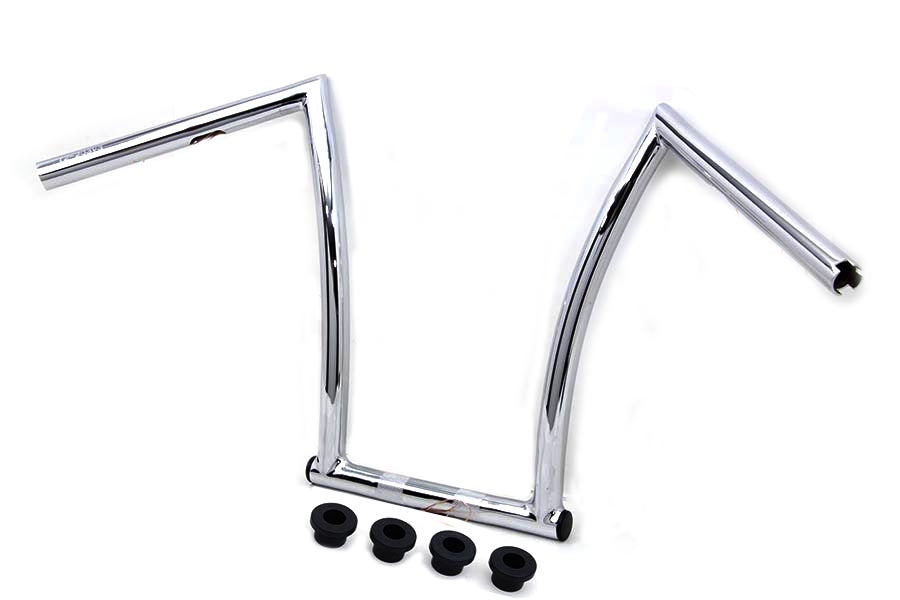 15" Chrome ChiZeled Z-Bar Handlebar with Indents 1980 / UP XL 1984 / 2017 FXST 1980 / UP FLT 1980 / UP FLT