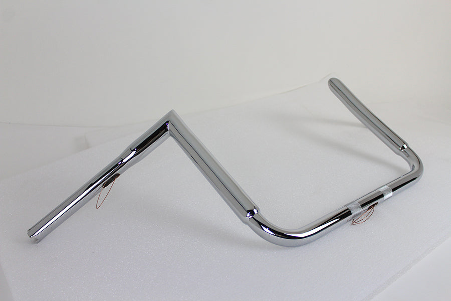 12" Chrome ChiZeled Z-Bar Handlebar without Indents 2014 / UP FLH 2014 / UP FLHX 2014 / UP FLHTCUTG 2014 / UP FLHTK