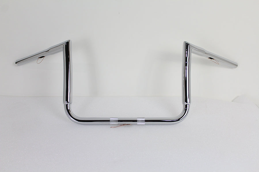 12" Chrome ChiZeled Z-Bar Handlebar without Indents 2014 / UP FLH 2014 / UP FLHX 2014 / UP FLHTCUTG 2014 / UP FLHTK