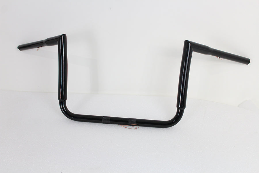 12" Black ChiZeled Z-Bar Handlebar without Indents 2014 / UP FLH 2014 / UP FLHX 2014 / UP FLHTCUTG 2014 / UP FLHTK