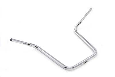 18" Rhino Ape Hanger Handlebar with Indents Chrome 0 /  Custom application for use with 1-1/4" risers"