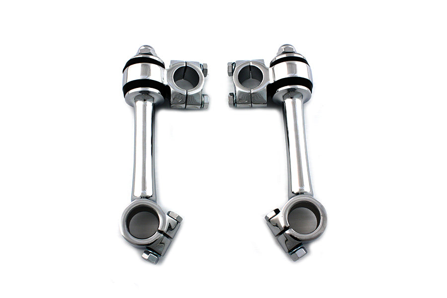 Chrome Replica 5-1/2" Flander Riser Set 0 /  Custom application for 1 handlebars"