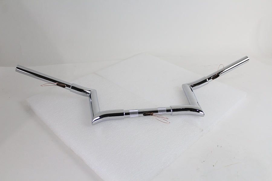 8 Chrome Z-Bar Handlebar with Indents 1982 / 1984 FL 1982 / 1984 FX 1985 / UP XL 1986 / 2017 FLST 1984 / 2017 FXST 1991 / 2017 FXD 1984 / 1994 FXR