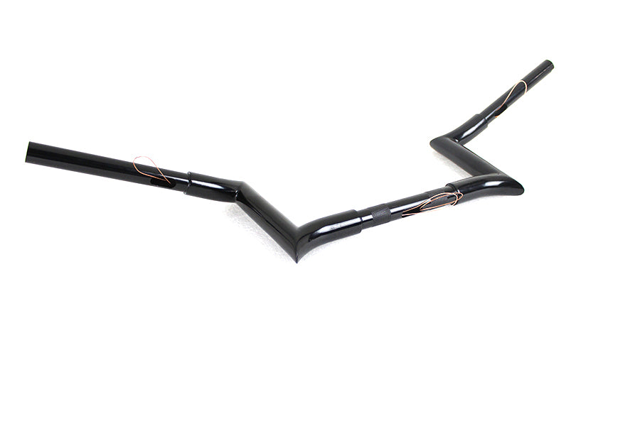 8 Black Z-Bar Handlebar with Indents 1982 / 1984 FL 1982 / 1984 FX 1985 / UP XL 1986 / 2017 FLST 1984 / 2017 FXST 1991 / 2017 FXD 1984 / 1994 FXR