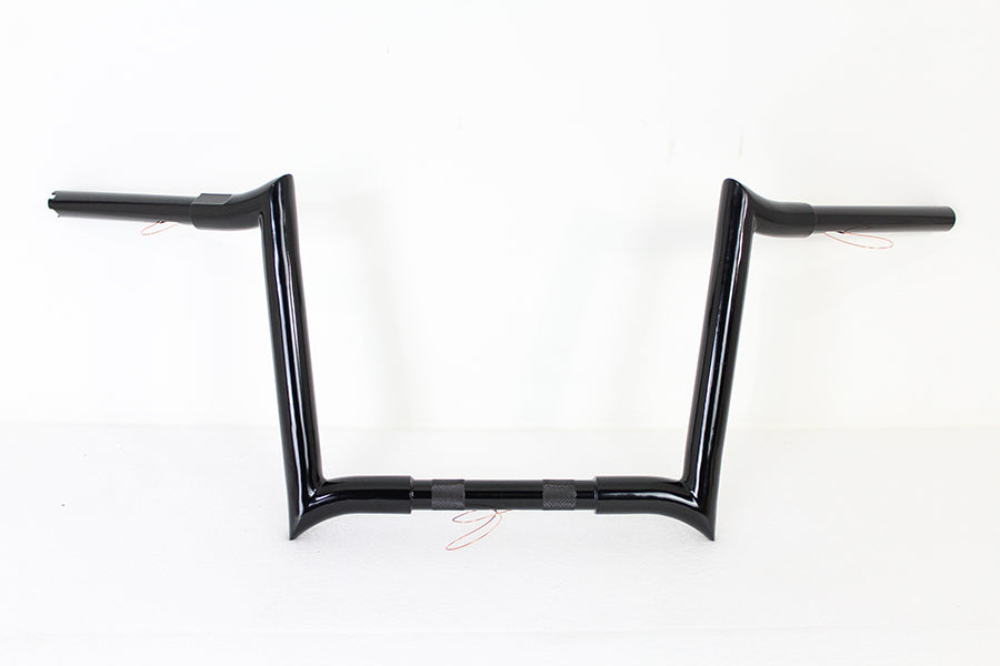 12" Black Z-Bar Handlebar with Indents 1982 / 1984 FL 1982 / 1984 FX 1985 / UP XL 1986 / 2017 FLST 1984 / 2017 FXST 1991 / 2017 FXD 1984 / 1994 FXR