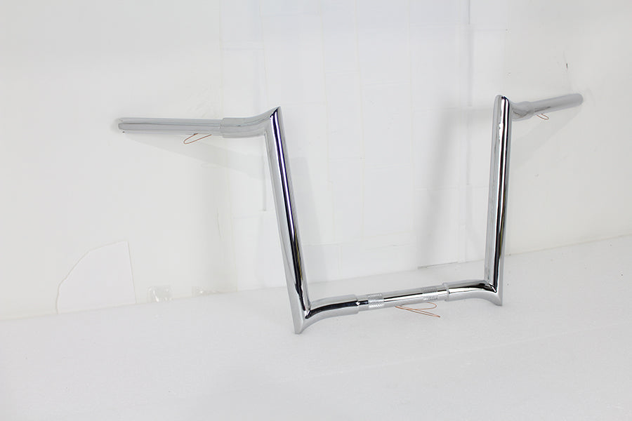 14" Chrome Z-Bar Handlebar with Indents 1982 / 1984 FL 1982 / 1984 FX 1985 / UP XL 1986 / 2017 FLST 1984 / 2017 FXST 1991 / 2017 FXD 1984 / 1994 FXR