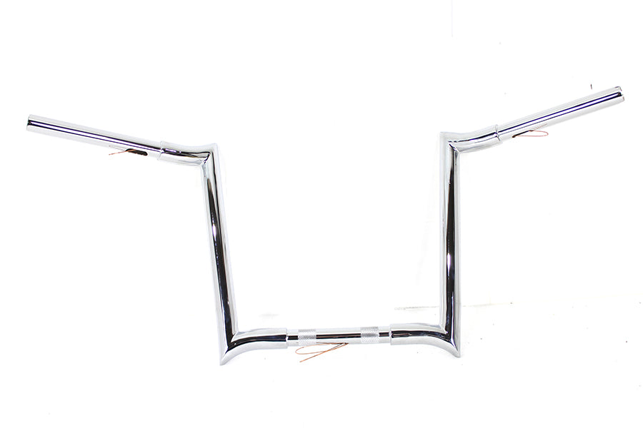 14" Chrome Z-Bar Handlebar with Indents 1982 / 1984 FL 1982 / 1984 FX 1985 / UP XL 1986 / 2017 FLST 1984 / 2017 FXST 1991 / 2017 FXD 1984 / 1994 FXR