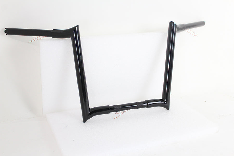 14" Black Z-Bar Handlebar with Indents 1982 / 1984 FL 1982 / 1984 FX 1985 / UP XL 1986 / 2017 FLST 1984 / 2017 FXST 1991 / 2017 FXD 1984 / 1994 FXR