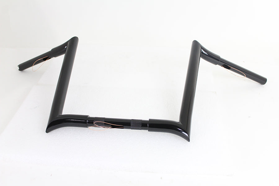 14" Black Z-Bar Handlebar with Indents 1982 / 1984 FL 1982 / 1984 FX 1985 / UP XL 1986 / 2017 FLST 1984 / 2017 FXST 1991 / 2017 FXD 1984 / 1994 FXR