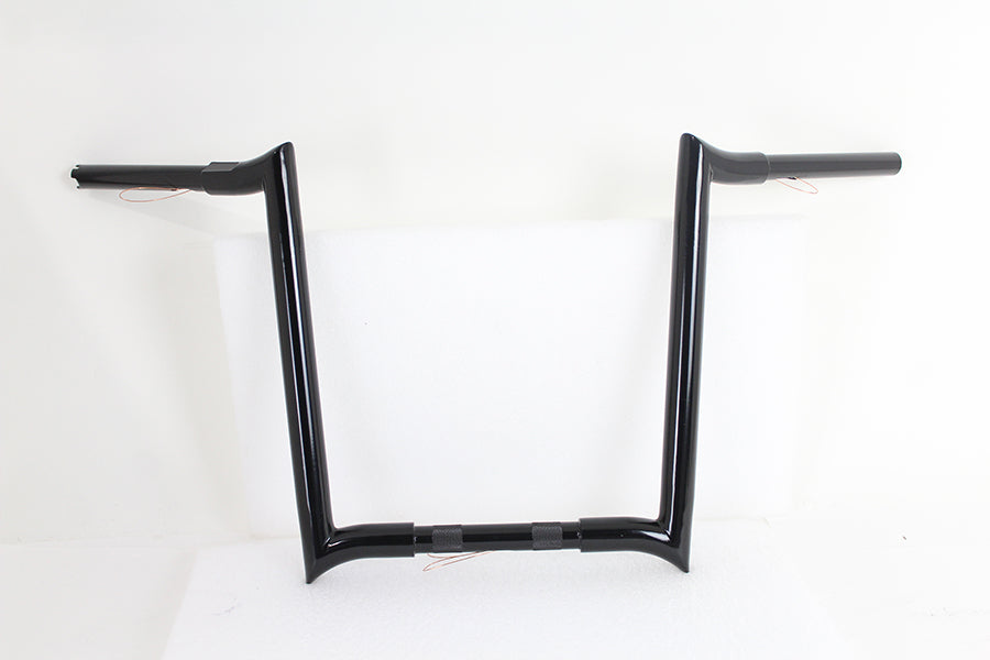 16" Black Z-Bar Handlebar with Indents 1982 / 1984 FL 1982 / 1984 FX 1985 / UP XL 1986 / 2017 FLST 1984 / 2017 FXST 1991 / 2017 FXD 1984 / 1994 FXR