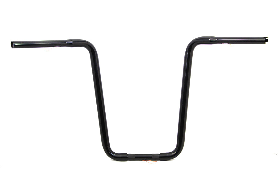 Narrow Body Ape Hanger Handlebar with Indents Black 0 /  Custom Application