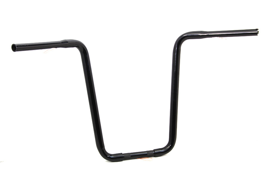 Narrow Body Ape Hanger Handlebar with Indents Black 0 /  Custom Application