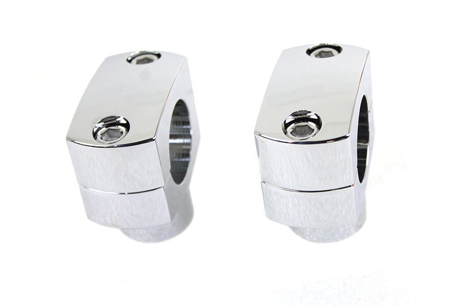 1-1/4" Shorty Riser Set Chrome 0 /  Custom application for 1-1/4" handlebars only