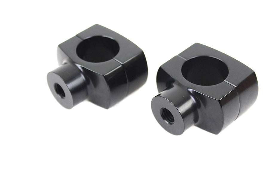 1-1/4" Shorty Riser Set Black Custom application for 1-1/4" handlebars only