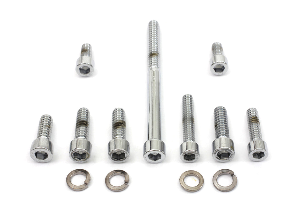 Chrome Carburetor Allen Screw Kit 0 /  Replacement application for Super E" and "G" Carburetors"