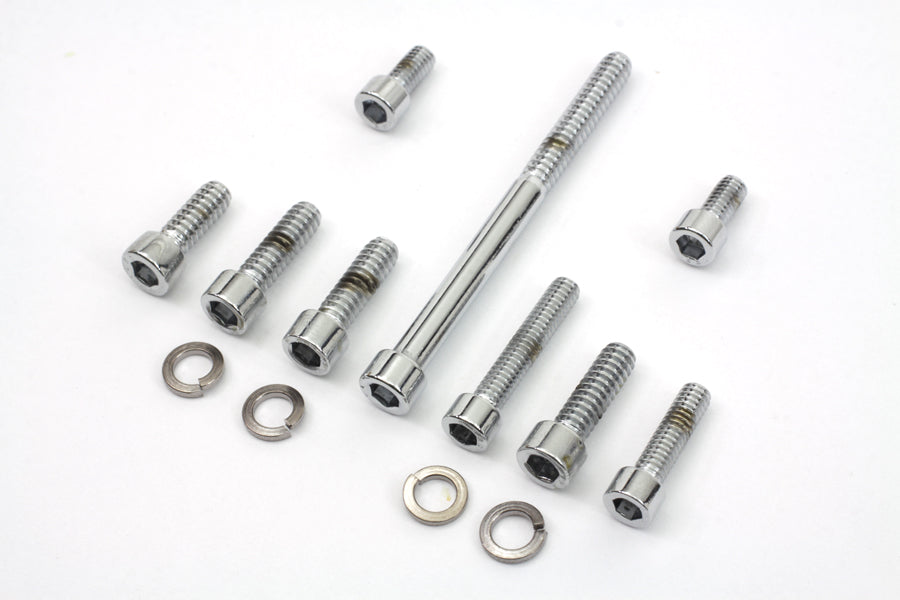 Chrome Carburetor Allen Screw Kit 0 /  Replacement application for Super E" and "G" Carburetors"