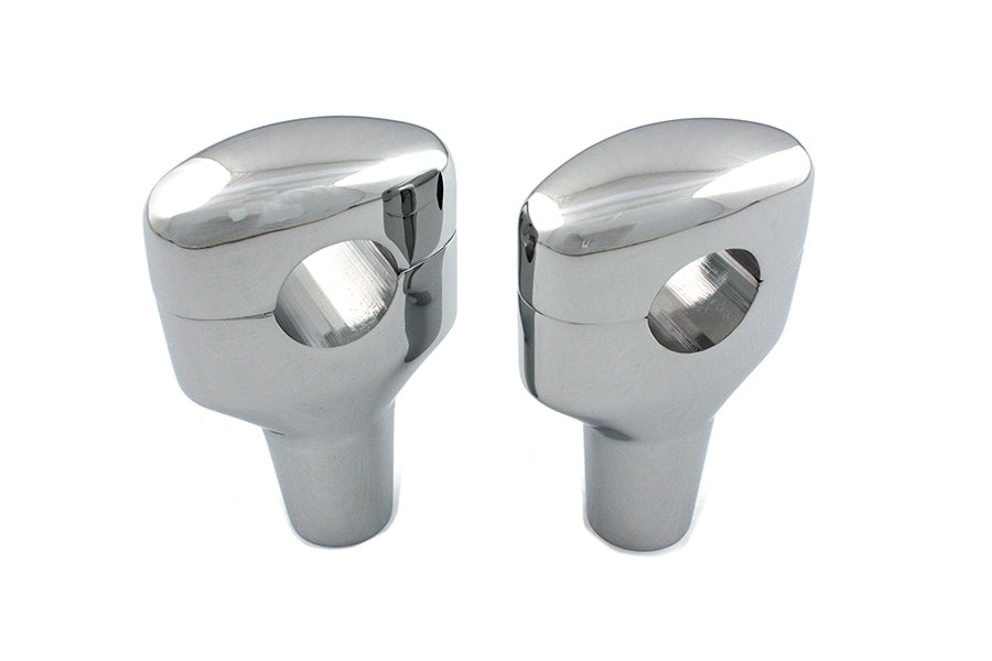 Chrome 3-1/2" Short Riser Set 0 /  Custom application for 1-1/4" handlebars"