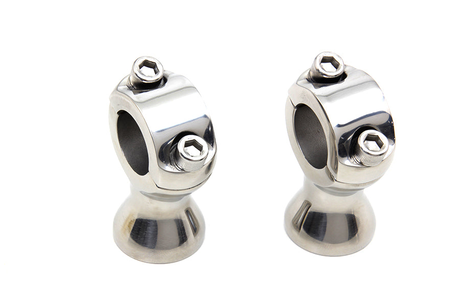 1-3/4 Polished Stainless Steel Speed Freak Riser Set 0 /  Custom application for 1 handlebars"