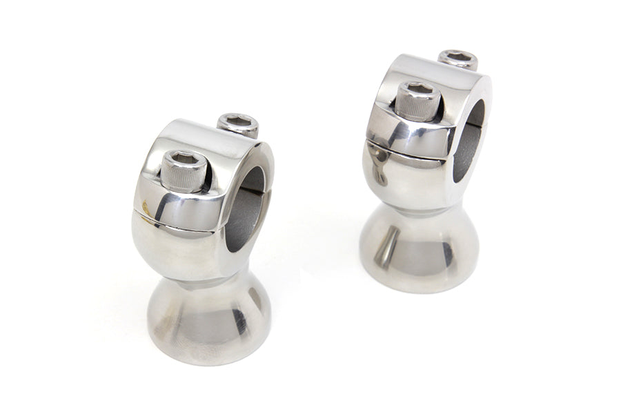 1-3/4 Polished Stainless Steel Speed Freak Riser Set 0 /  Custom application for 1 handlebars"