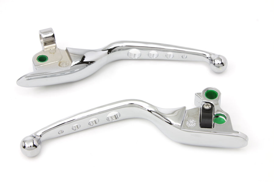 Chrome Drilled Hand Lever Set 2008 / 2013 FLT