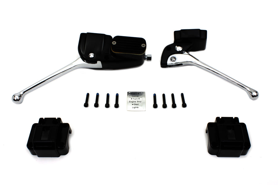 Black Handlebar Master Cylinder and Clutch Lever Assembly 1972 / 1981 FL 1972 / 1981 FX 1972 / 1981 XL