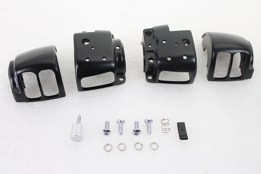 Handlebar Switch Housing Kit Black 1996 / 2011 FXD 1996 / 2010 FXST 1996 / 2010 FLST 1996 / 2001 XL 2007 / UP VRSC 1996 / 2013 FLHR