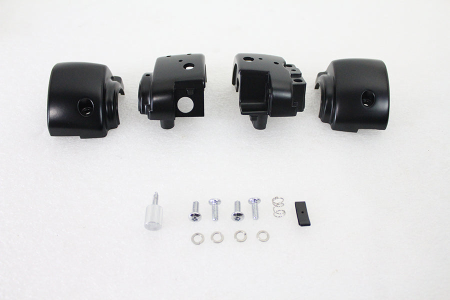 Handlebar Switch Housing Kit Black 1996 / 2011 FXD 1996 / 2010 FXST 1996 / 2010 FLST 1996 / 2001 XL 2007 / UP VRSC 1996 / 2013 FLHR