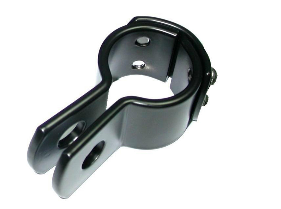 Black 1-1/2" Footpeg Mount Clamp Set 0 /  Custom application utilizes a 1/2" mounting hole"
