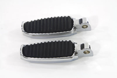 Chrome Footpeg Set with Rubber Inlay 0 /  All models with female mounting black